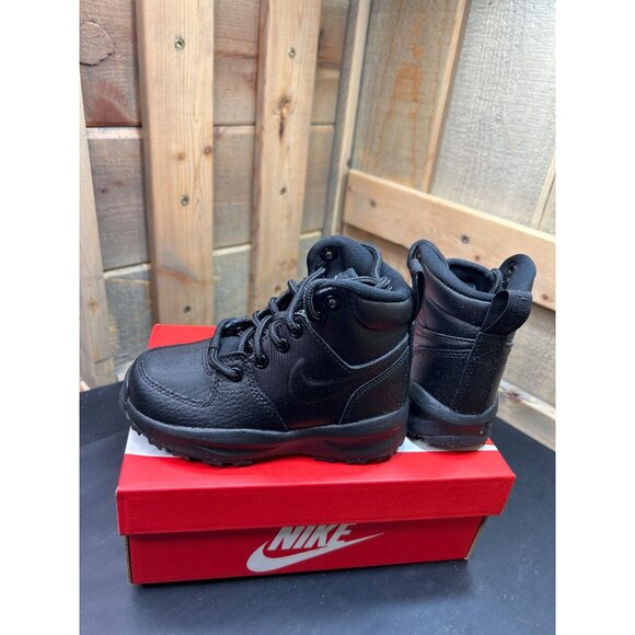 Nike Manoa 17 LTR (PS) Black Boots Size 8C - Picture 4 of 7